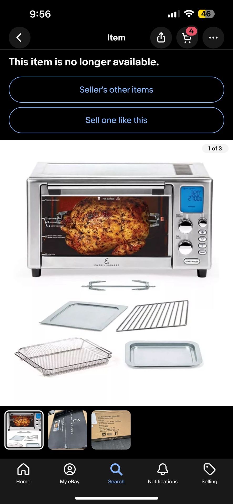 Emeril Lagasse 9 in 1 Power Air Fryer Oven 360 New In Box Air Fryer, Rotisserie