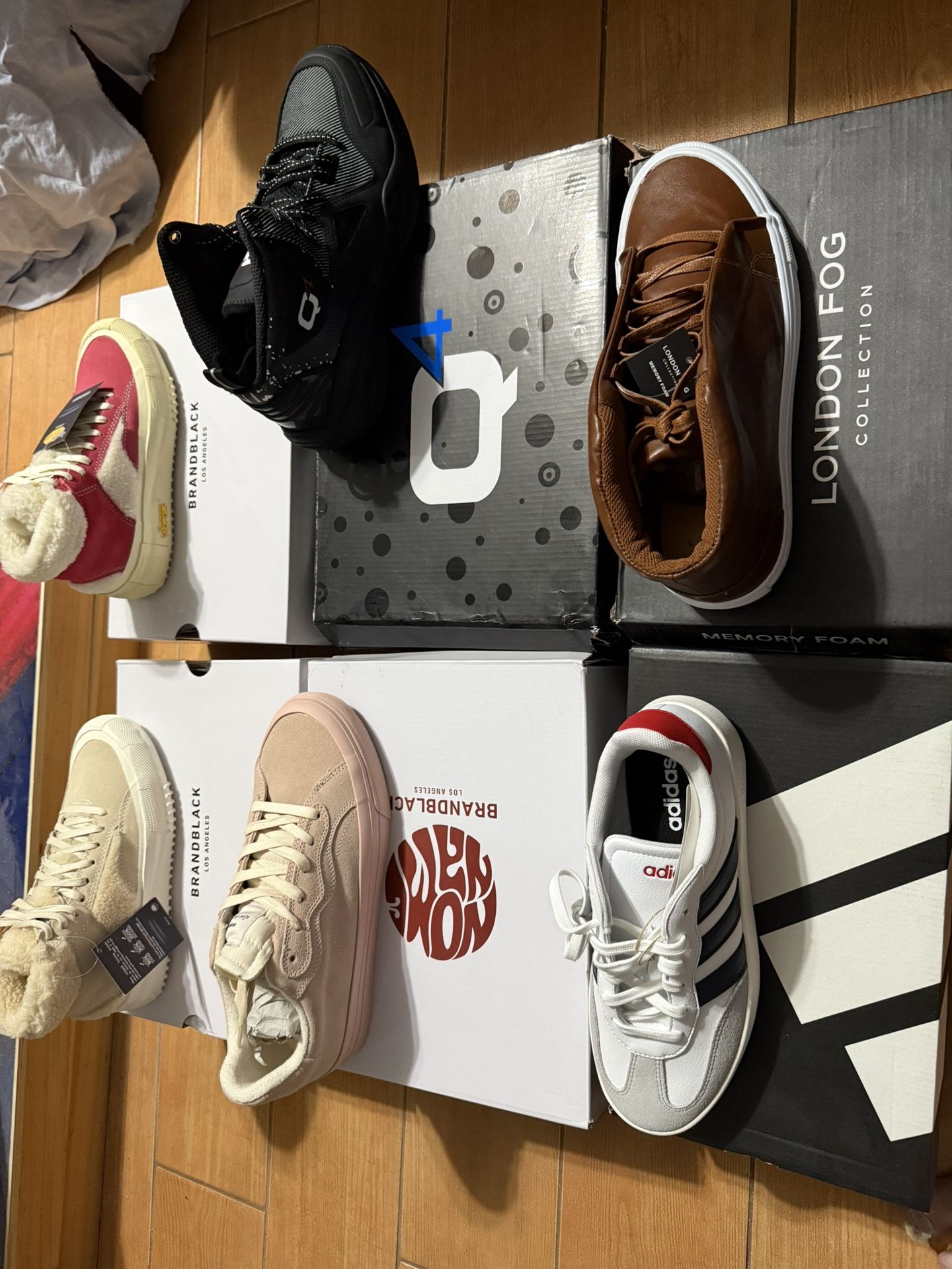 6 Pairs Of Brand New Shoes , Unused With Tags In Box