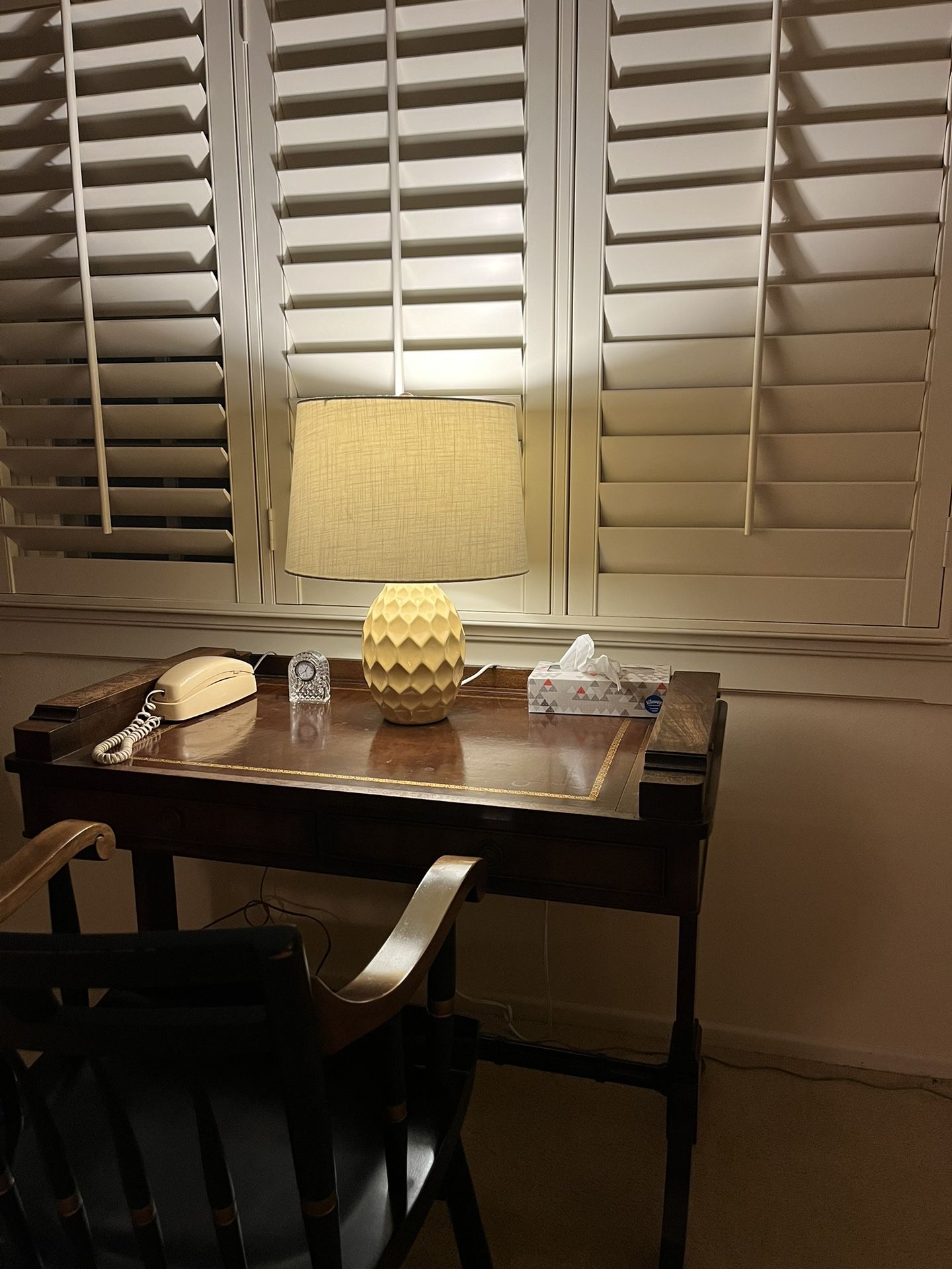 Yellow desk lamp