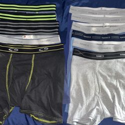 Lot Of 12 Boys Boxer Briefs Size Large Hanes Starter