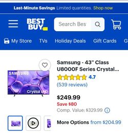 Samsung 4k 43 inch tv like new $150 Firm