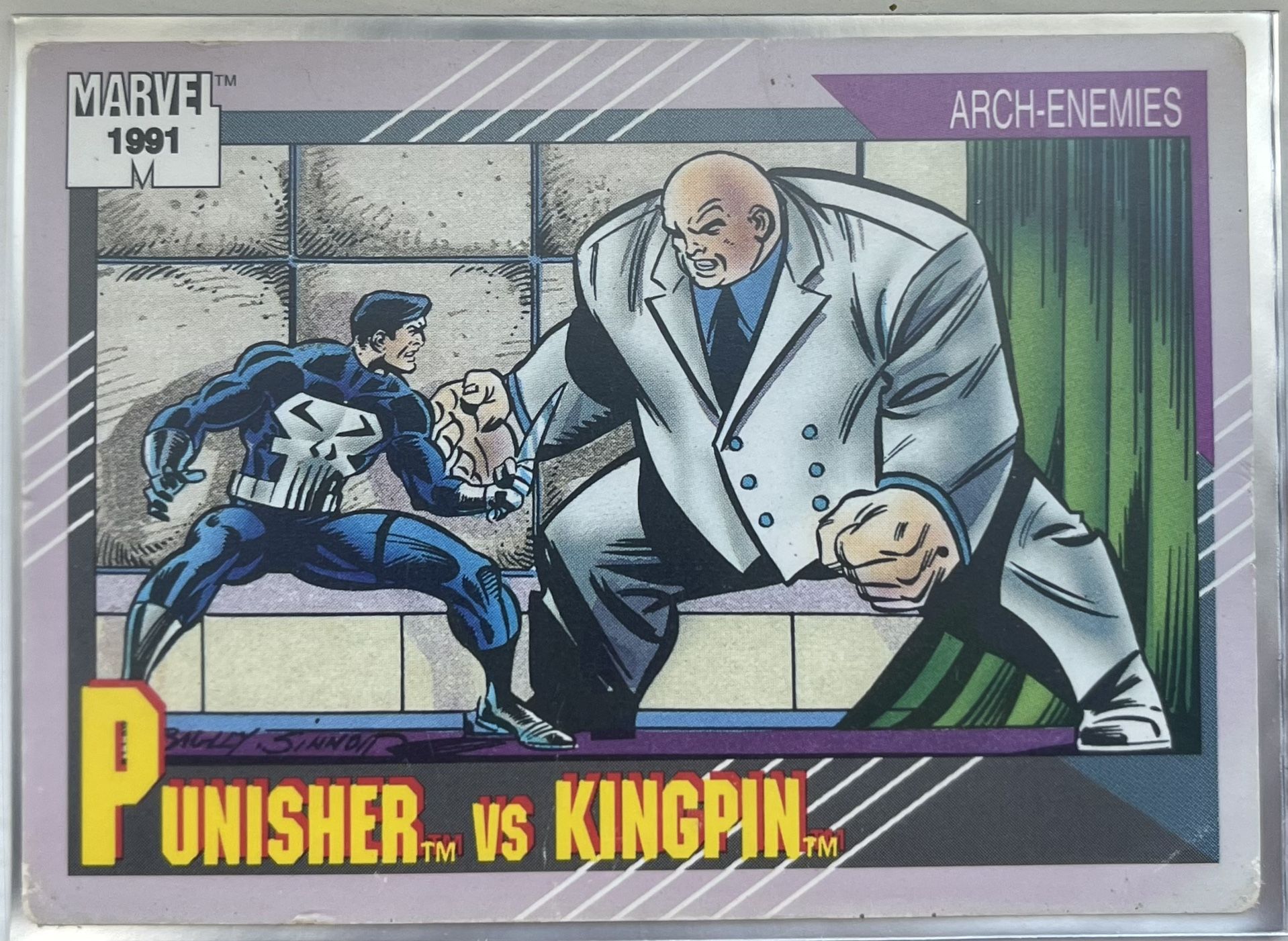 Punisher Versus Kingpin Trading Card 1991