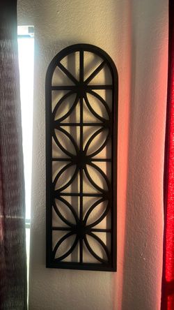 Black Arched Geometric Wall Decor Panel