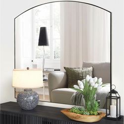 Black arched mirror 36 inch
