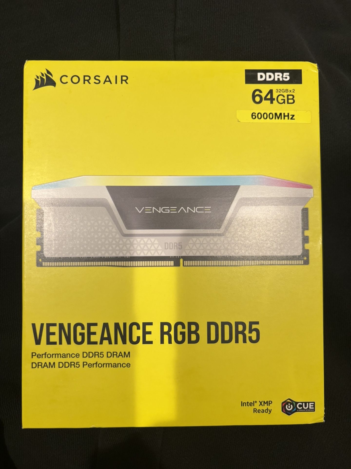 New CORSAIR VENGEANCE RGB DDR5 RAM 64GB (2x32GB) 6000MHz. Shoot Me Offer!