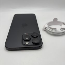 Black titanium iPhone 15 pro max 256gb unlocked for any carrier battery health 81% iPhone is in excellent condition and everything works perfectly  ++