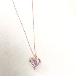 Rose Gold Heart Necklace 