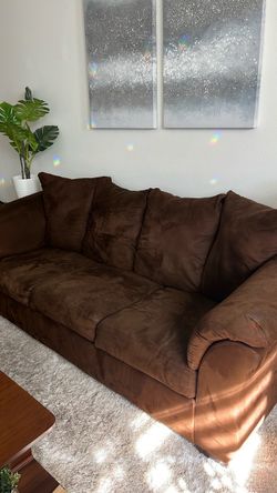 Brown Microsuede Sofa