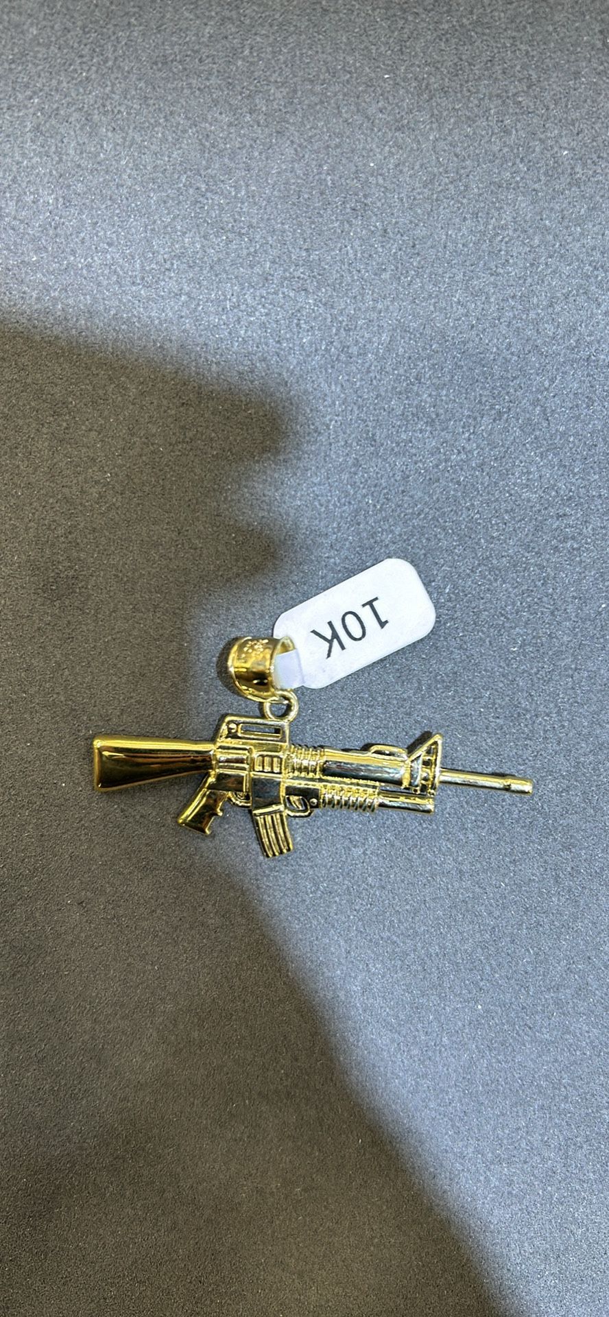 10KT GOLD GUN PENDANT
