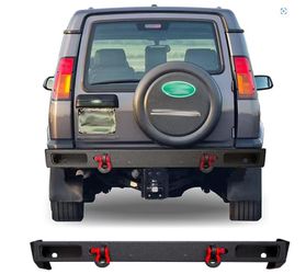 Rear Bumper Fits 1(contact info removed) 2001 2002 2003 2004 Discovery 2 Ⅱ with Led Lights 2000 Offroad Rear Bumper