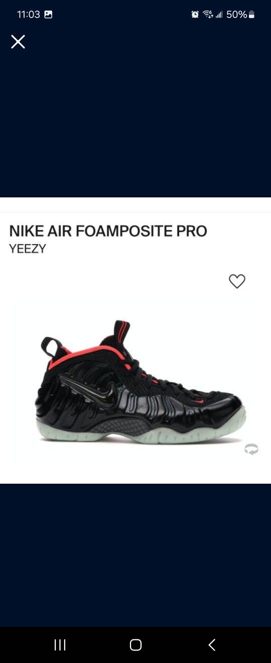 NIKE AIR FOAMPOSITE PRO
YEEZY Used Size 10.5