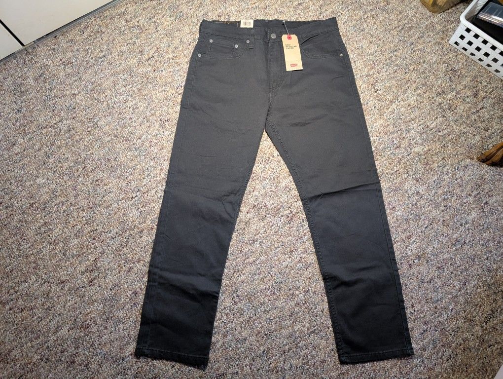 Levis 502 Regular Taper Stretch Jeans Mens Size 32x29 Black NWT