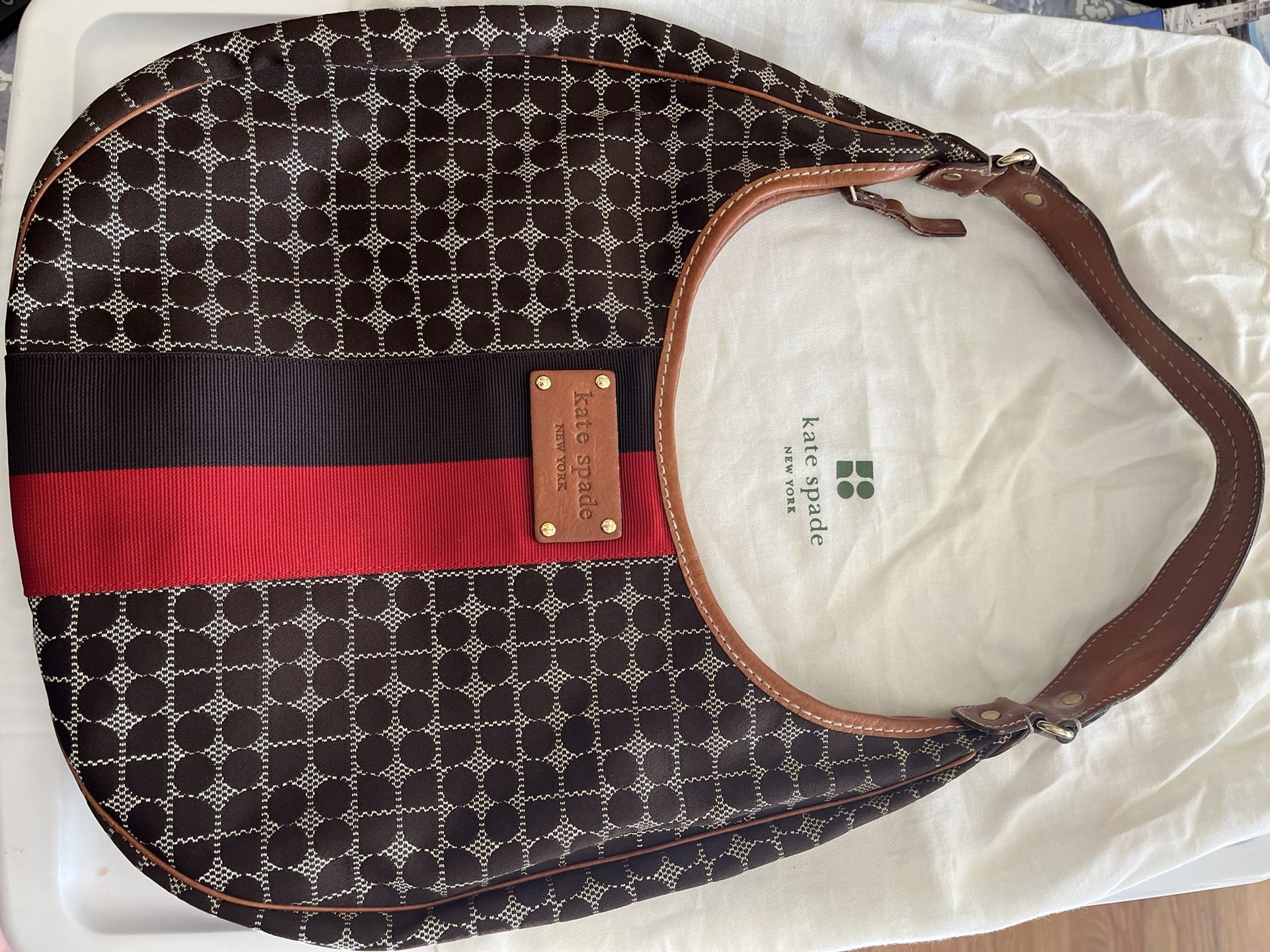 Kate Spade New York Purse Classic Dot Noel Hobo Bag Brown $50