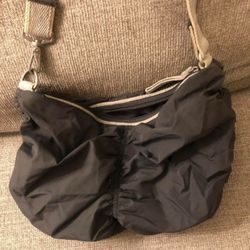 Dark Grey Ruched Shoulder Bag Purse 