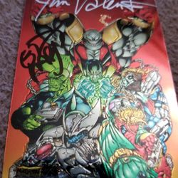 Image Comics Chrome Promo Card Signed. Eric Larsen, Jim Valentino