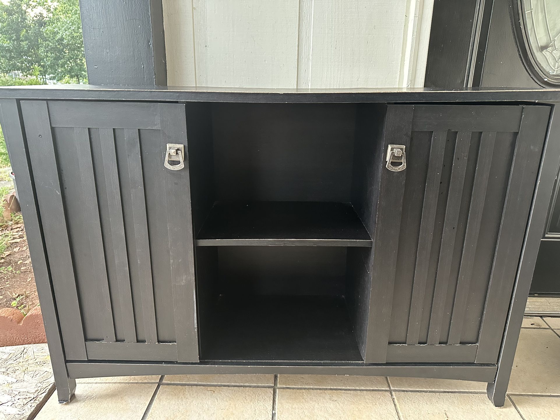 Bush Furniture Salinas Accent Storage Cabinet with Doors in Vintage Black