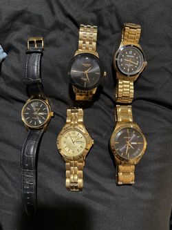 Men’s gold Armitrpn watches lot 5pcs
