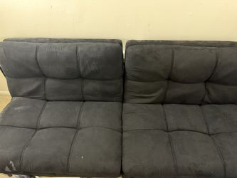 Memory Foam Black Futon 