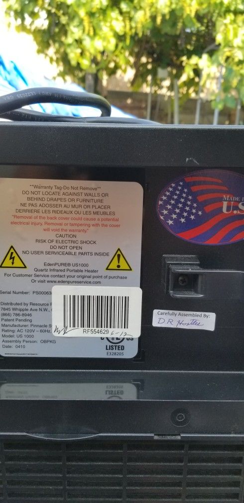 EdenPURE 1000 Room Heater for Sale in Monterey Park, CA - OfferUp