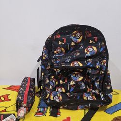 Chucky Good Guys Bioworld Reversible backpack & pencil pouch.