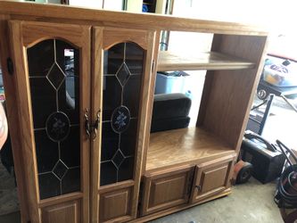 Oak entertainment center