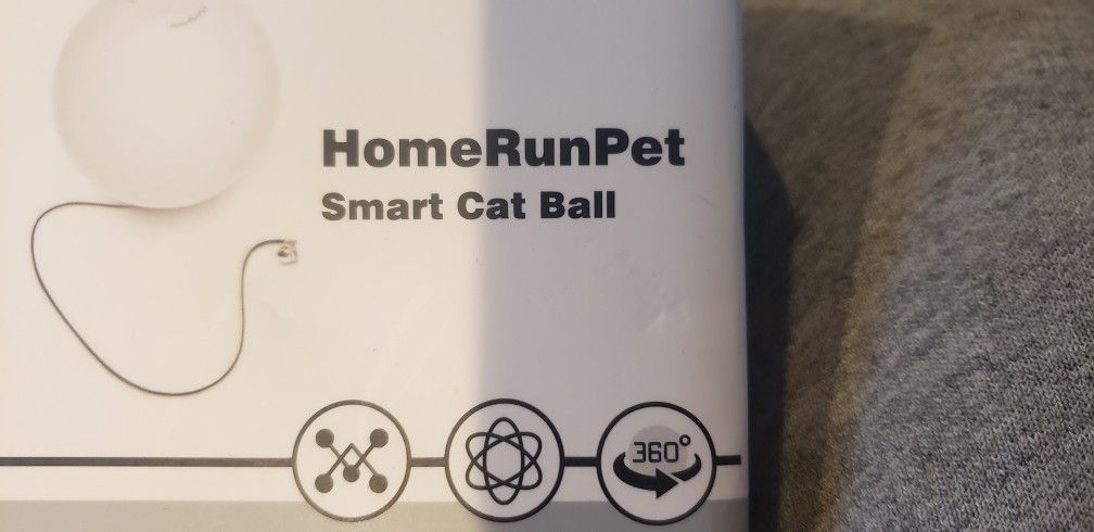 HomeRunPet Smart Interactive Cat Toy Ball, Automatic Rolling Pet Toy, Batteries Operated Auto on Kitty Toy with Bell and Built-in LED Red Light for In
