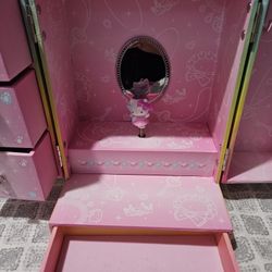 RARE VINTAGE SANRIO HELLO KITTY MUSIC JEWELRY BOX TWINKLE TWINKLE LITTLE STAR