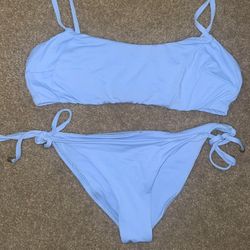 Nearly New Baby Blue Womens Sz:S Adjustable Strap Bikini 