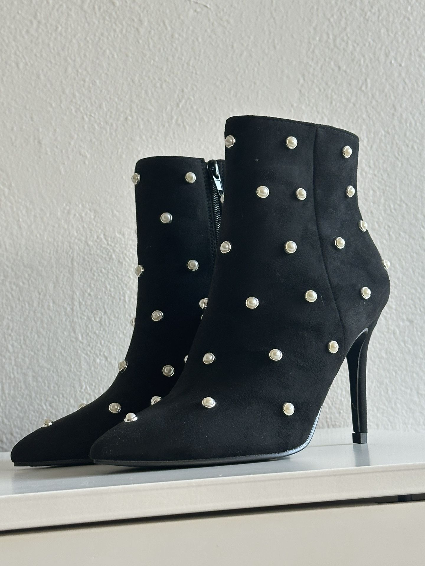 Black Stiletto Ankle Boots 5.5