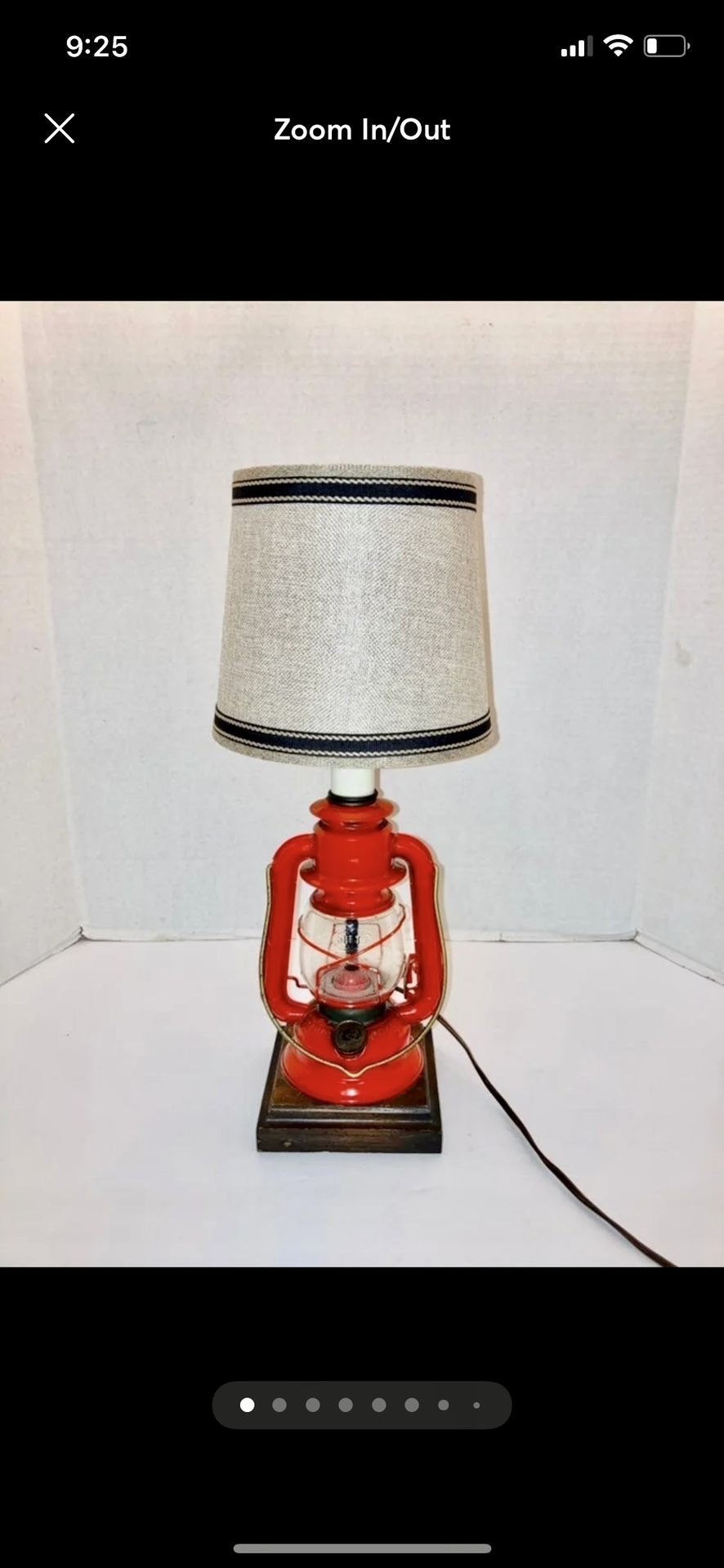 Vintage Rare MCM Mid Century Dietz Red Ranch Craft Lantern Lamp