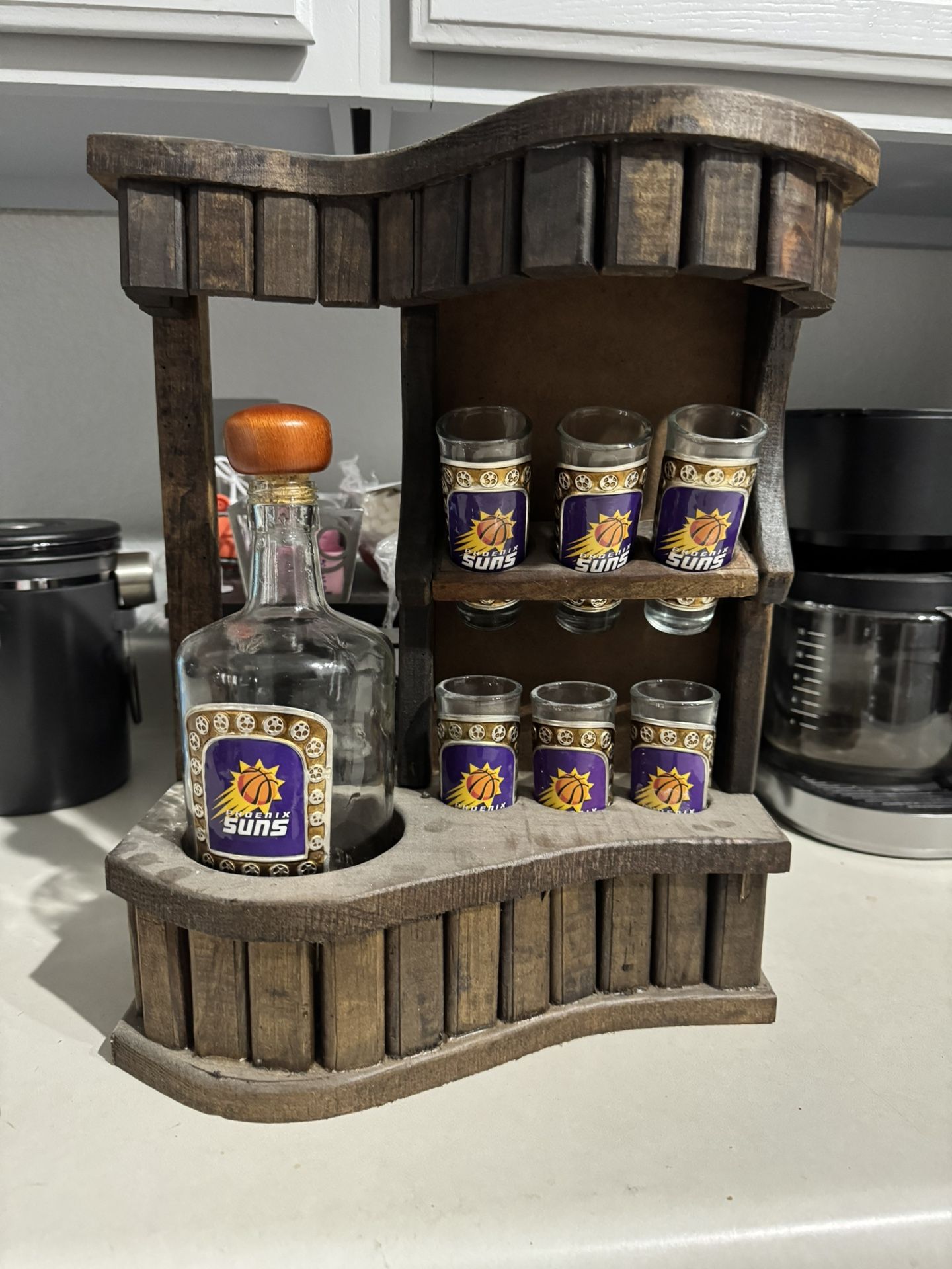 Phoenix Suns Bottle And Shot Glasses