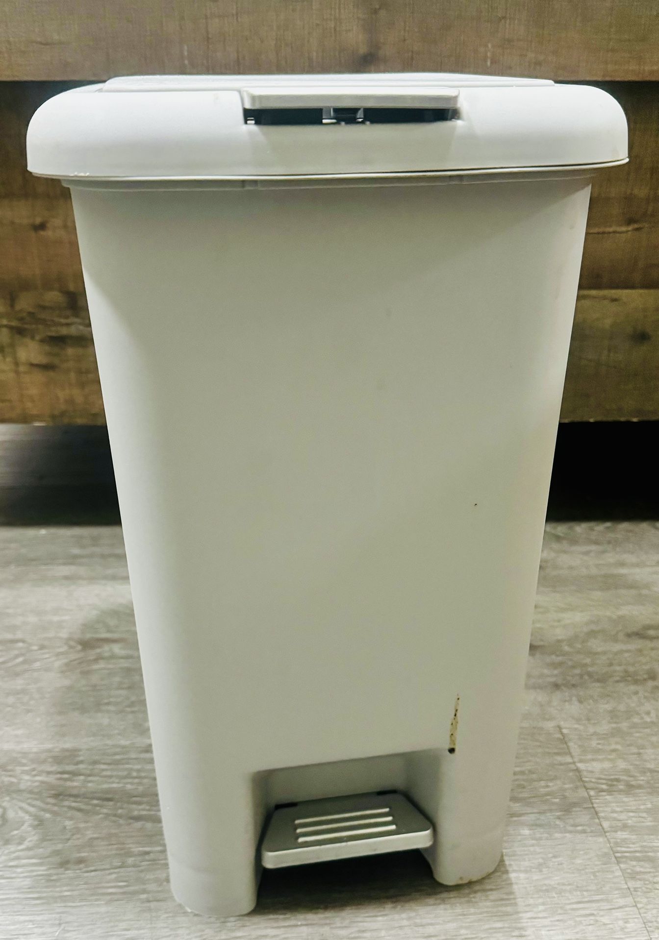 Gray Trash Can