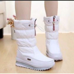 Women  Winter Boots Thick Plush Waterproof Non-slip Warm Fur Botas mujer Size 7-7.5