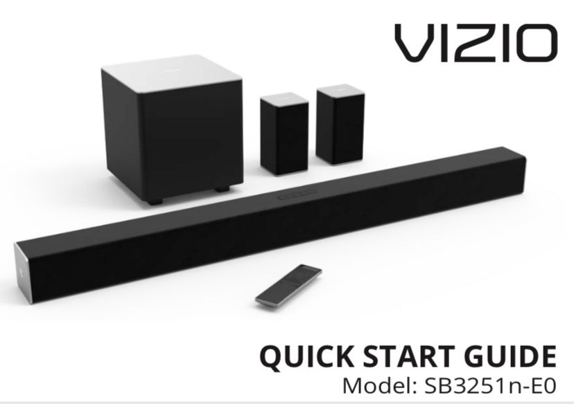 Vizio Sound Bar Surround System SB3251 5.1 TV used