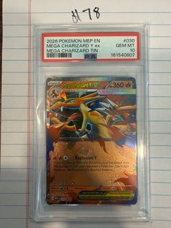PSA 10 Mega Charizard Y ex Pokemon Card #030