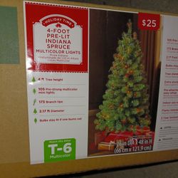 Holiday Time 4 Ft Christmas Tree (*PreLit)