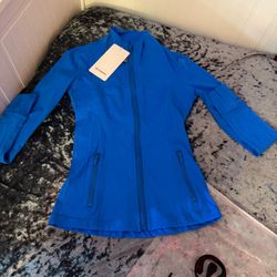Blue defined lulu jacket 