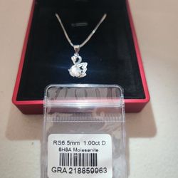 1ct Moissanite On 925 Silver Chan