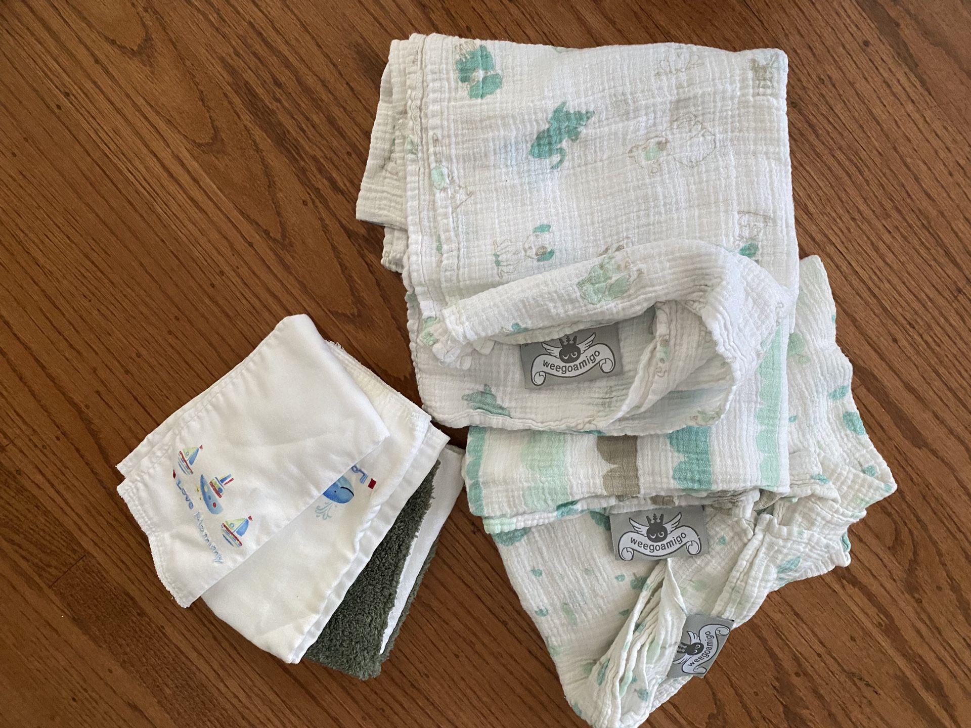 Baby Blankets - Weegoamigo and Burp Cloths