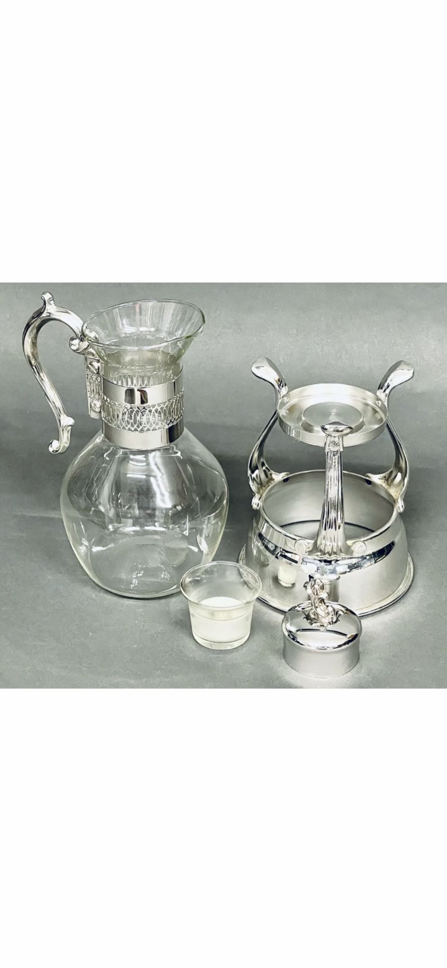 Silver carafe Coffee Tea Warmer By E B Rogers Silver Co