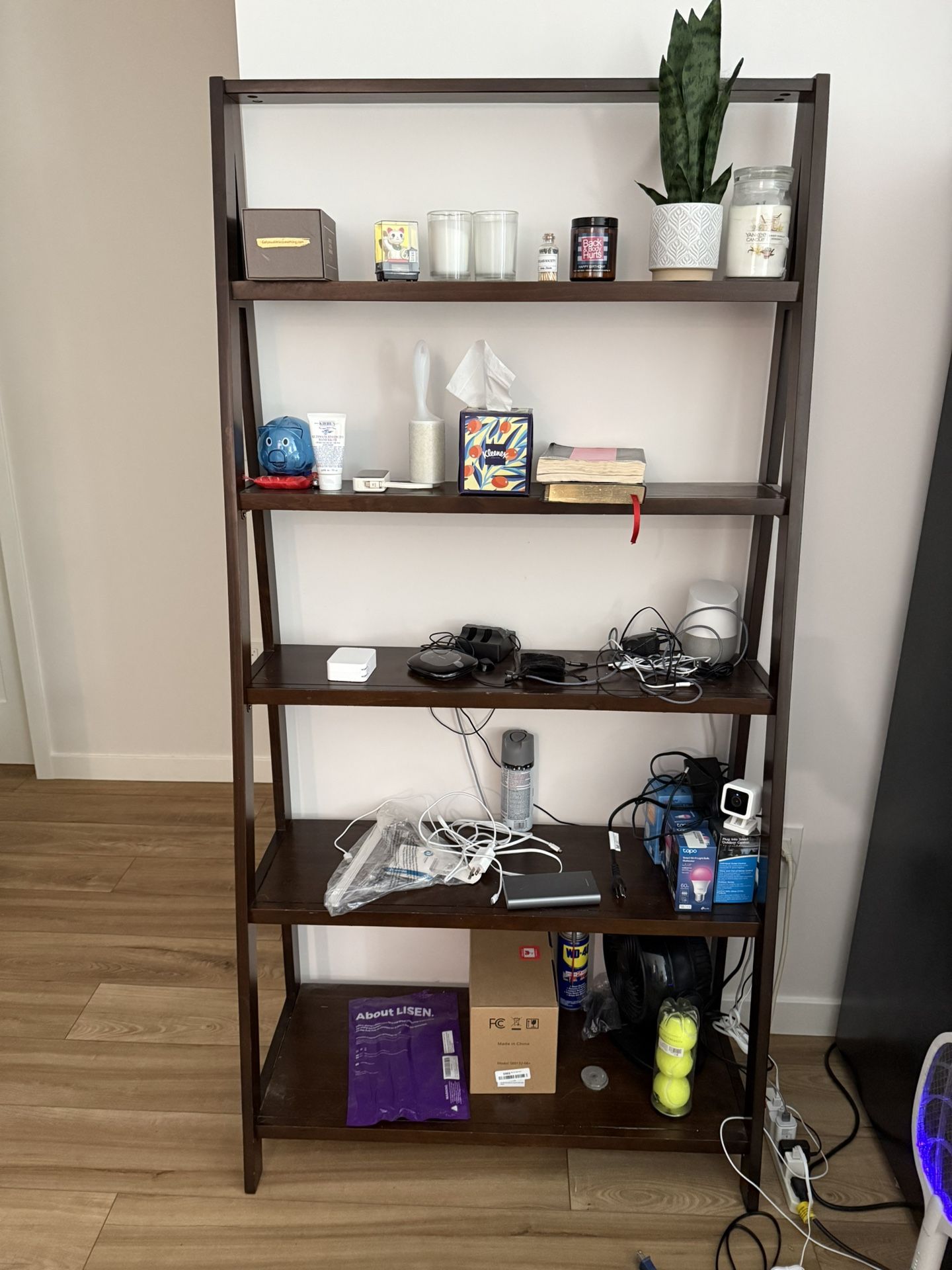 Solid wood bookcase, media stand, bookshelf, storage shelf