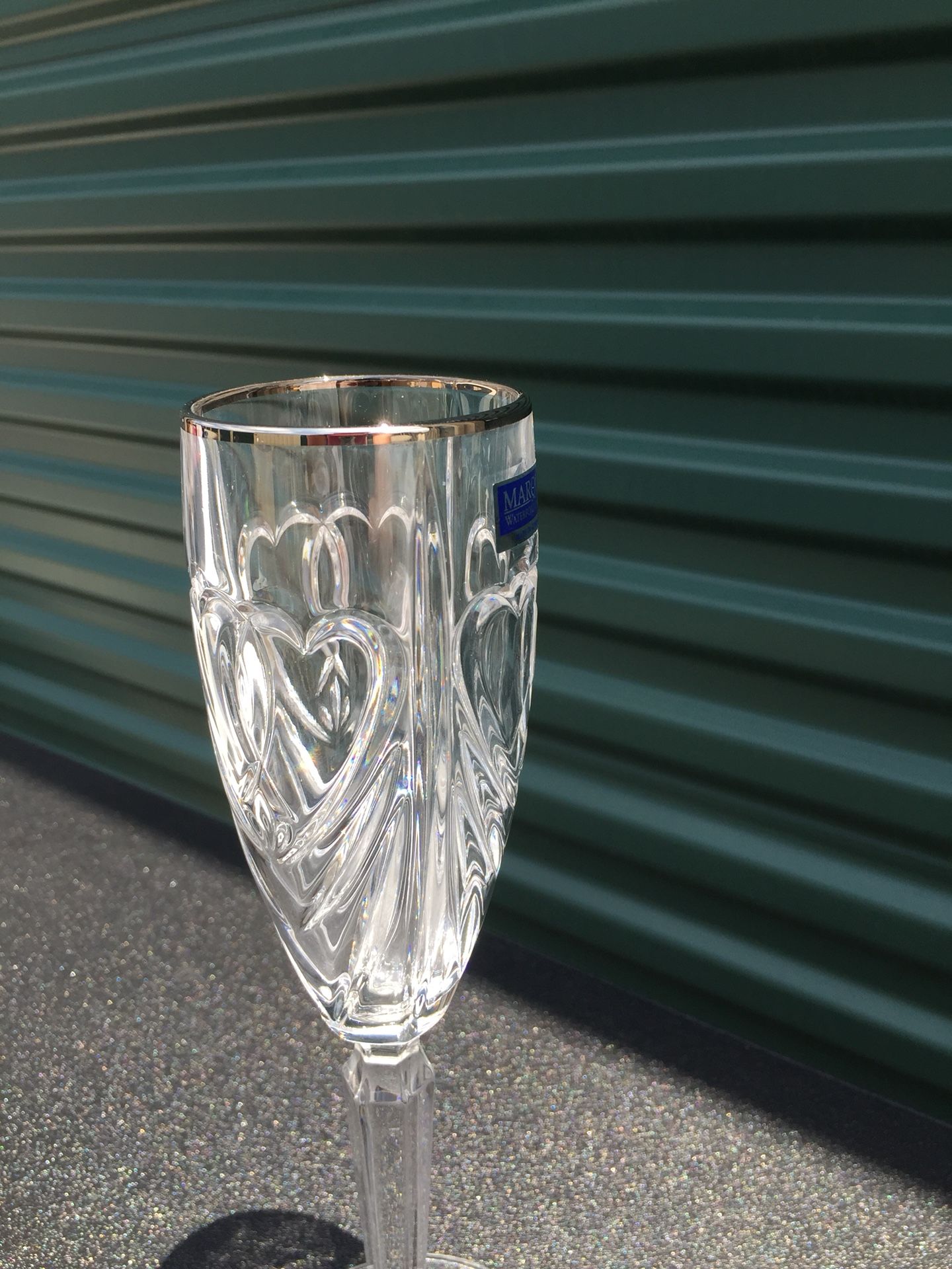 Crystal wine glasses