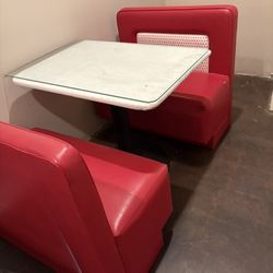 1950’s Style Booth Benches  With Table