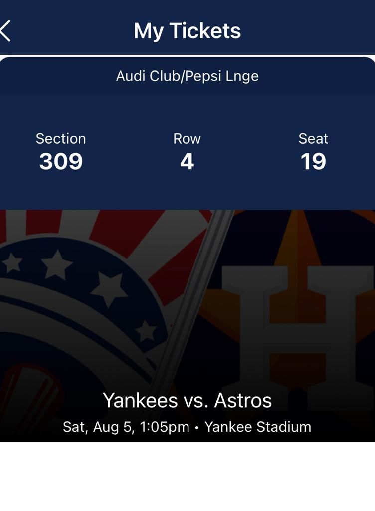yankees vs Astros tickets 4