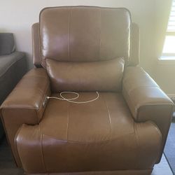 Brown Leather Recliner 