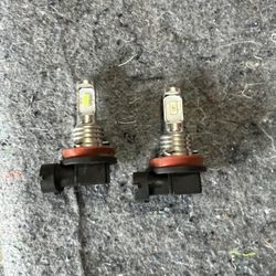 Set Of H11 LED Bulbs 8000K Blue