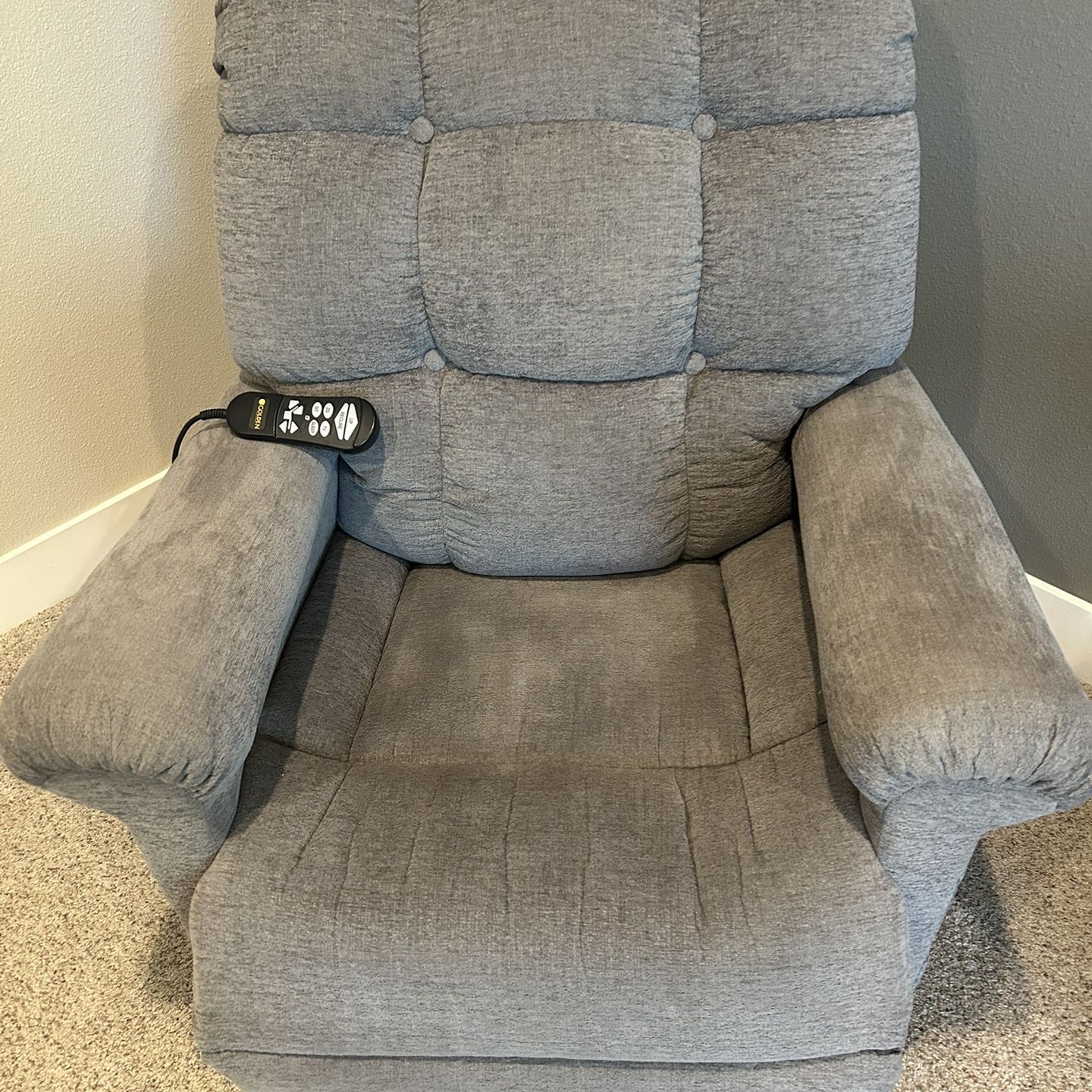 Fabric Recliner With Full Rise Option 