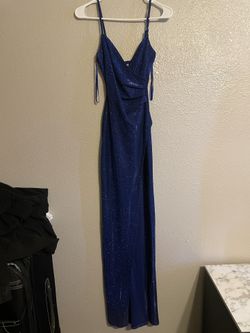 Long Sparkly Blue Dress