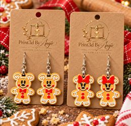 Custom Disney Ginget bread man earrings
