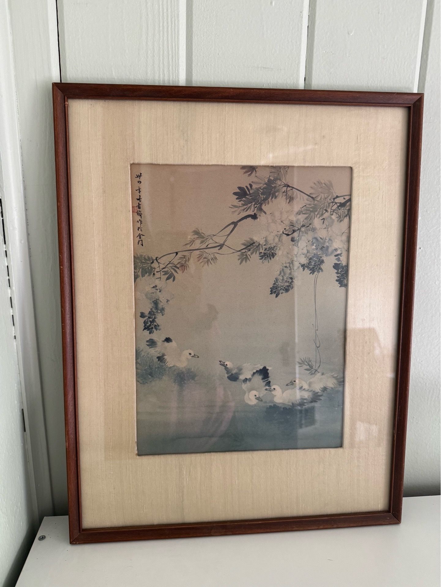 15.5” x 19.5” framed Ducks in Water